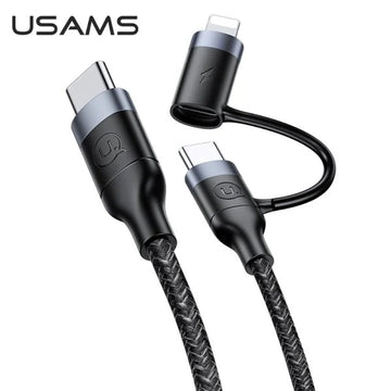 Cablu Incarcare & Date USB-C la / Lightning USAMS - 1.2m 60W Power Delivery - SJ403USB01 - 6958444984582 - 1