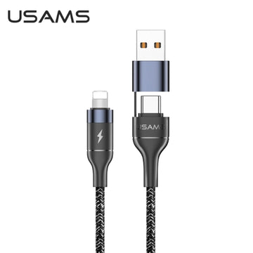 Cablu Incarcare & Date USB / USB-C la Lightning USAMS - 1.2m 30W Power Delivery - SJ404USB01 - 6958444984605 - 1
