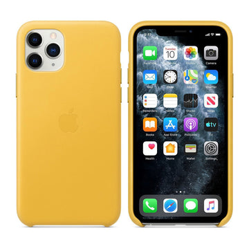 Husa Piele Naturala Apple pt. iPhone 11 Pro Meyer Lemon - MWYA2ZM/A Originala - 190199269446 - 1
