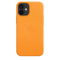 Husa Piele Naturala Apple pt. iPhone 12 Mini, California Poppy - MHK63ZM/A, Originala, MagSafe, Resigilat
