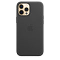 Husa Piele Naturala Apple pt. iPhone 12 Pro Max, Black - MHKM3ZE/A, Originala, MagSafe