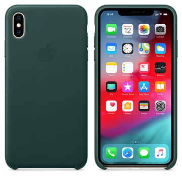 Husa Piele Naturala Apple pt. iPhone XS Max Forest Green - MTEV2ZM/A Originala - 190198802743 - 1