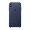 Husa Piele Naturala Apple pt. iPhone XS Max, Midnight Blue - MRWU2ZM/A, Originala
