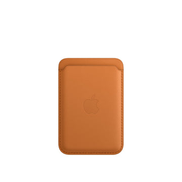 Portofel Piele Apple Wallet pt. iPhone Golden Brown - MM0Q3ZM/A MagSafe Original Suport Find My Resigilat - MM0Q3ZM/A-A - 194252779538 - 1