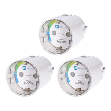Set 3 x Priza Smart Hihome WPP-16S1 - WiFi Control Vocal & App Google Alexa Programare Monitorizare Consum - 7439624371327 - 1