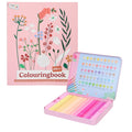 Set Carte de Colorat Antistres Botanic + Trusă 50 Creioane Pastel Premium - 96 pagini