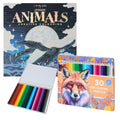 Set Carte de Colorat Antistres Mandala Animals + Trusă 30 Creioane Premium - 48 pagini, 140 g/m²