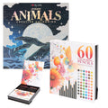 Set Carte de Colorat Antistres Mandala Animals + Trusă 60 Creioane Premium - 48 pagini, 140 g/m²