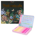 Set Carte de Colorat Antistres Mandala Botanicals + Trusă 50 Creioane Pastel Premium - 48 pagini, 140 g/m²