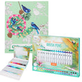 Set Carte de Colorat Antistres Mosaic + Trusă 40 Carioci cu Vârfuri Duble - 96 pagini