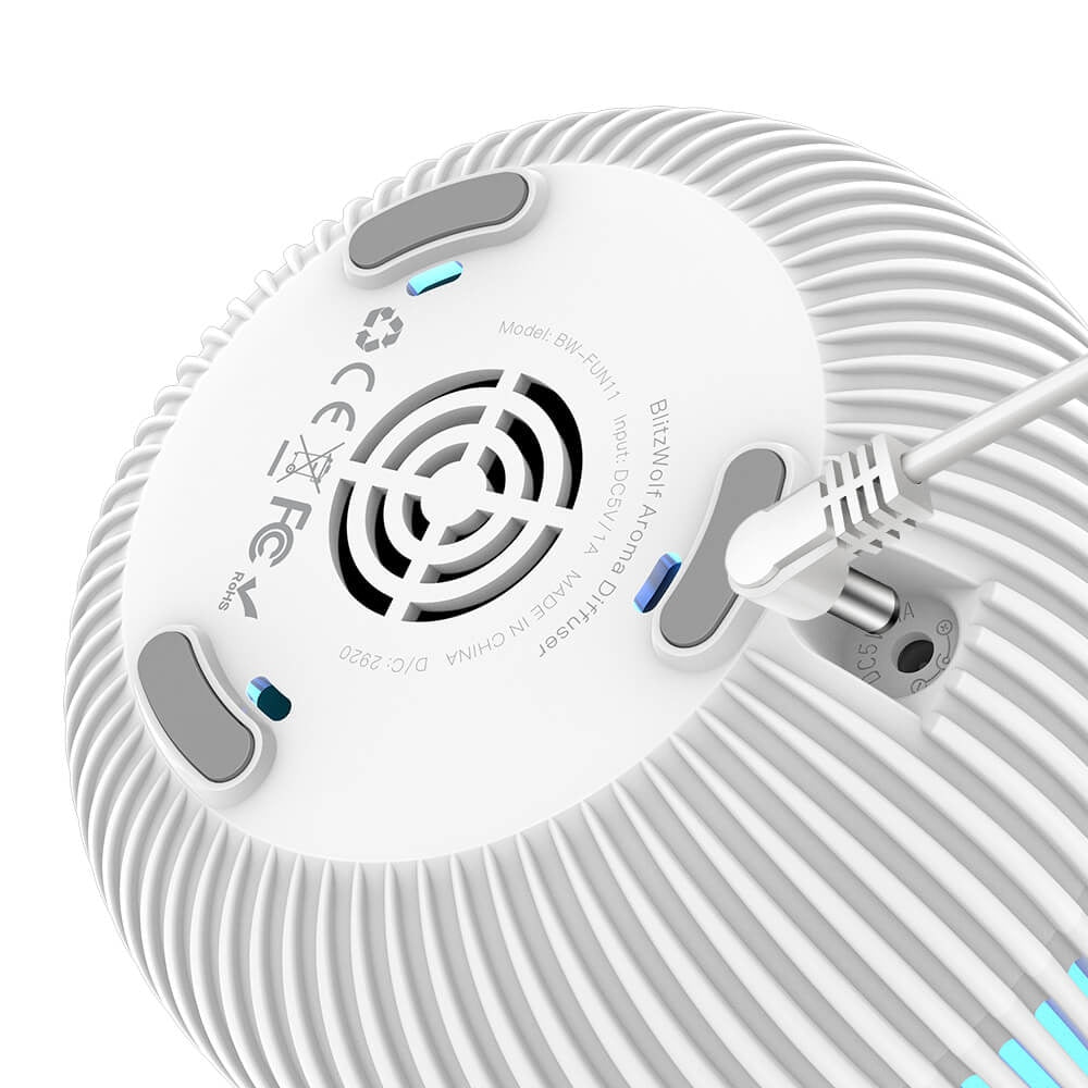 Difuzor Aromaterapie BlitzWolf BW-FUN11 - Ultrasonic Atomization 100ml pana la 8 ore LED in 7 culori Inchidere automata - 5907489604826 - 5