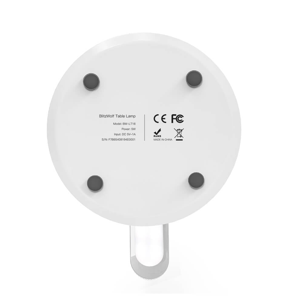 Lampa de birou LED BlitzWolf BW-LT16 - 1200 mAh Lumina Calda & Rece Reglabila Baza RGB Protectie Ochi - 5907489601634 - 5