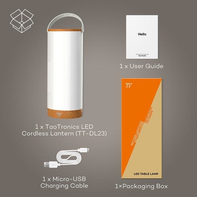 Lampa LED Wireless TaoTronics TT-DL071 - 6W 300 lm 4000 mAh Reglabil Control Touch - 78-17023-111 - 6970651382548 - 12