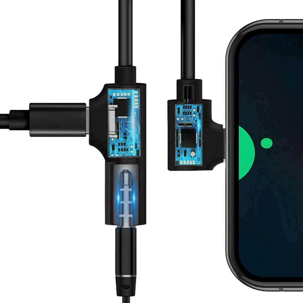 Adaptor Incarcare & Muzica USB-C la 3.5 mm Alogy - 16-bit digital 48kHz DAC - 5907765680681 - 5