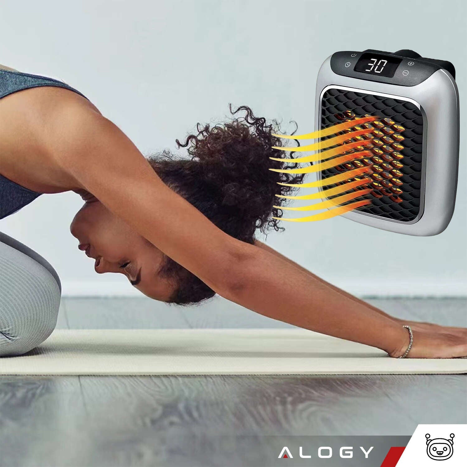 Aeroterma ceramica electrica Handy Heater Turbo 800 W - Priza 15° - 32° C Telecomanda Temporizator 12 ore 45 dB Zgomot - 71551