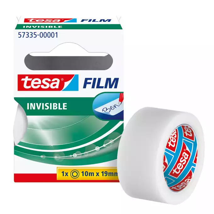 Banda Adeziva Office Tesa Invisible - 10 m x 19 mm Transparenta Inscriptibila Lipire Documente - 57335-00001 - 4042448140272 - 1
