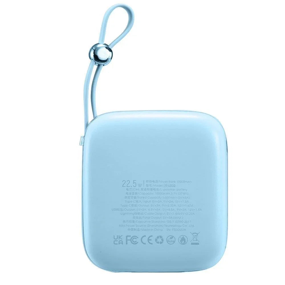 Baterie Externa Joyroom Jelly 10000 mAh - 22.5 W USB USB-C Cablu Integrat - JR-L003 - 6956116721541 - 3