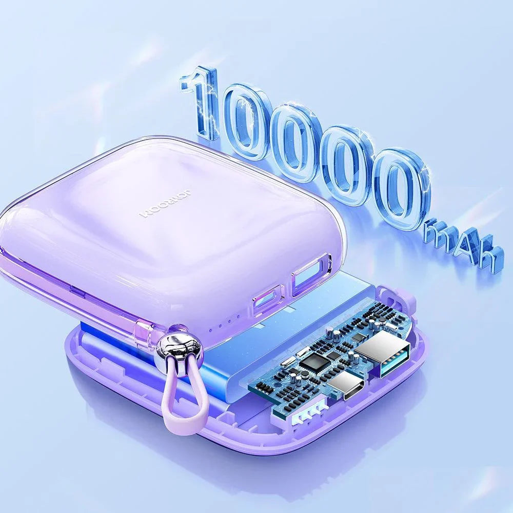 Baterie Externa Joyroom Jelly 10000 mAh - 22.5 W USB USB-C Cablu Integrat - JR-L003 - 6956116721541 - 15
