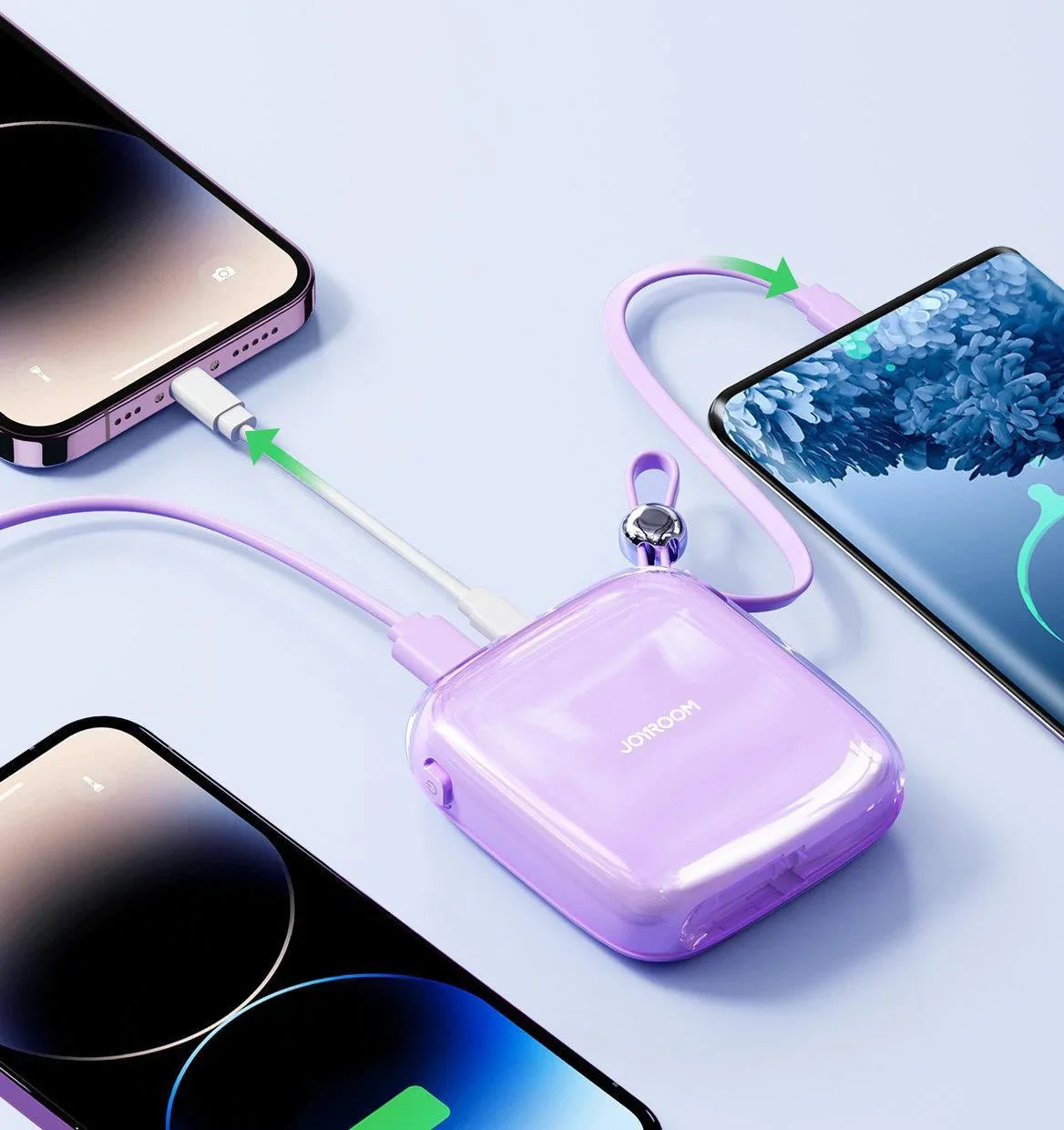 Baterie Externa Joyroom Jelly 10000 mAh - 22.5 W USB USB-C Cablu Integrat - JR-L003 - 6956116721541 - 16