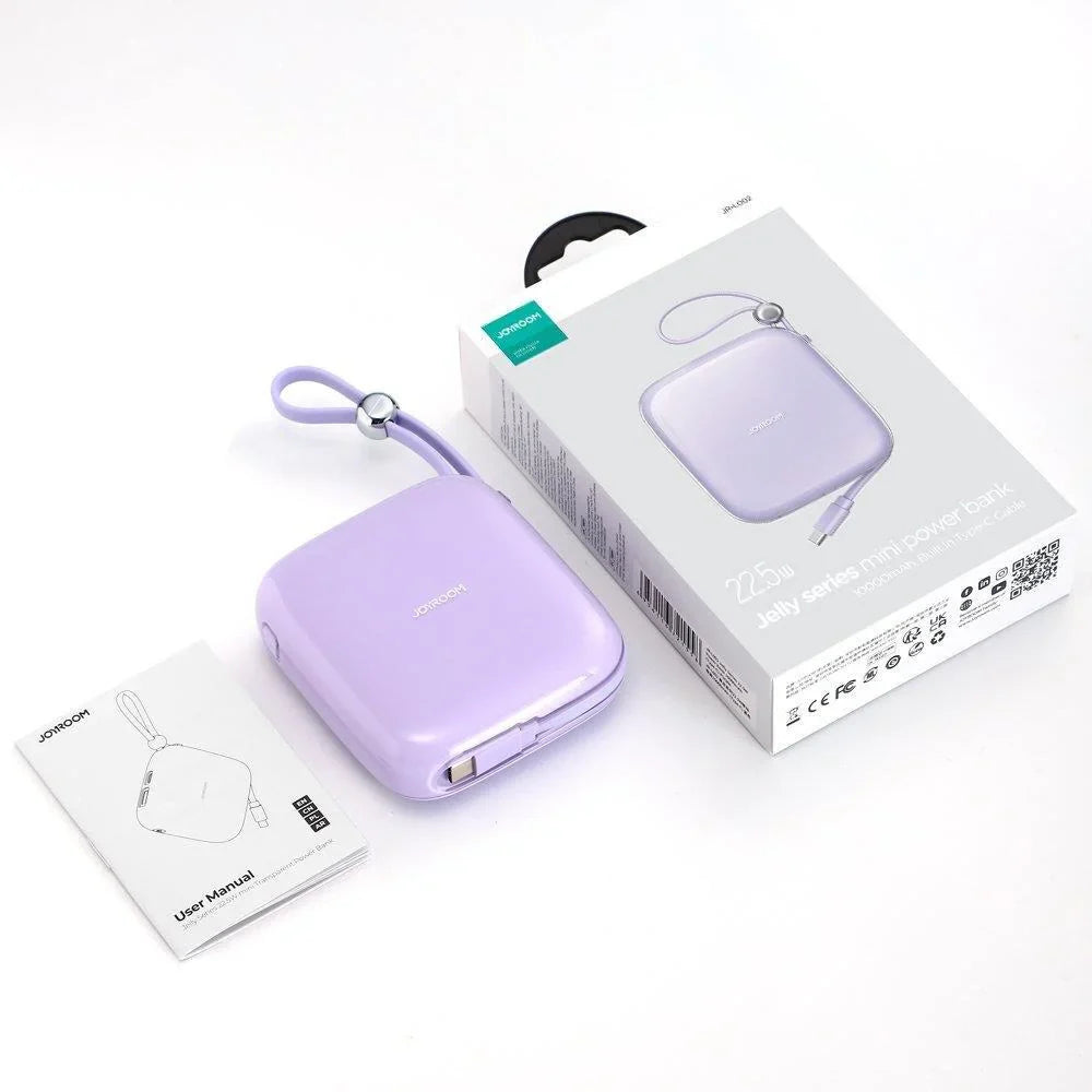 Baterie Externa Joyroom Jelly 10000 mAh - 22.5 W USB USB-C Cablu Integrat - JR-L003 - 6956116721541 - 17