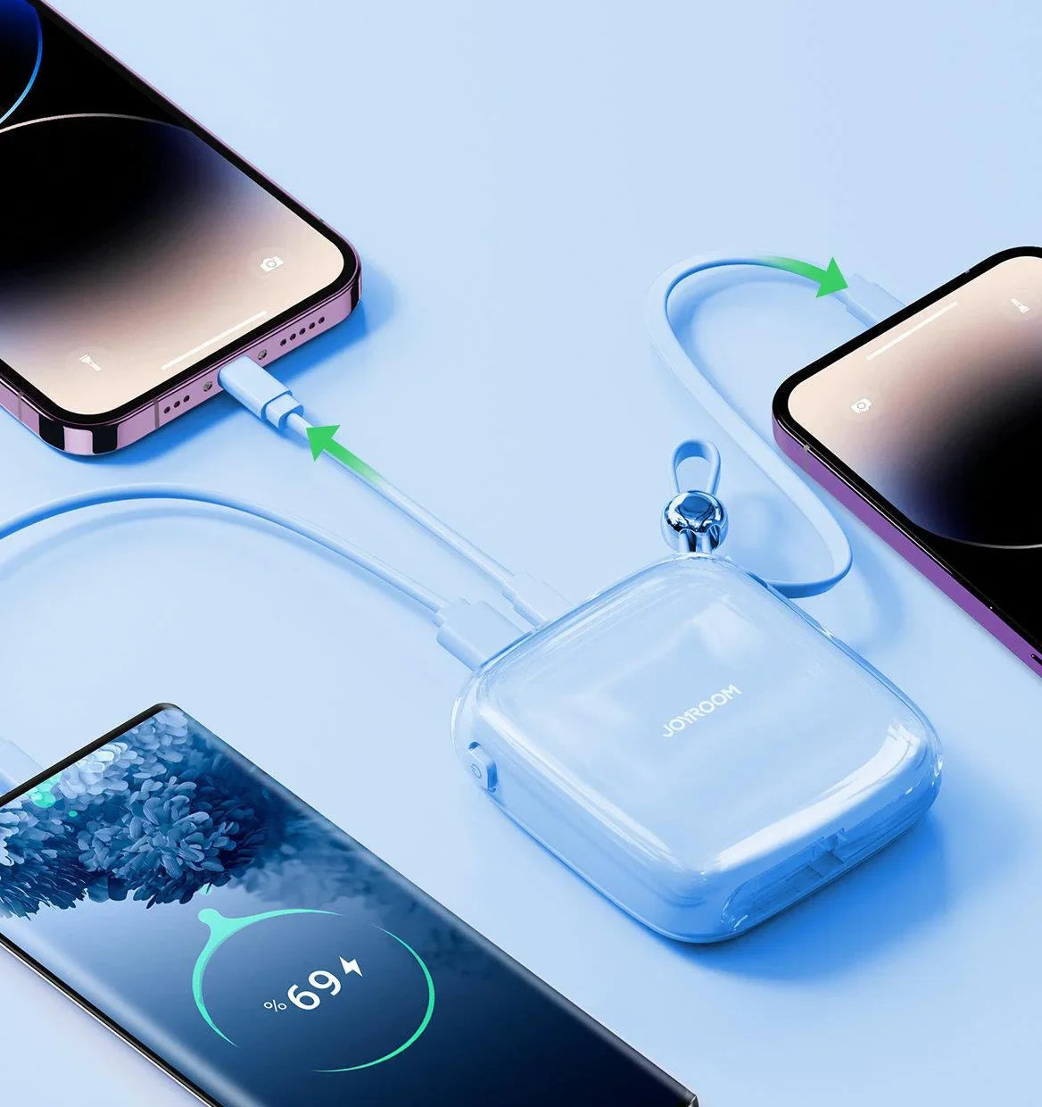 Baterie Externa Joyroom Jelly 10000 mAh - 22.5 W USB USB-C Cablu Integrat - JR-L003 - 6956116721541 - 6