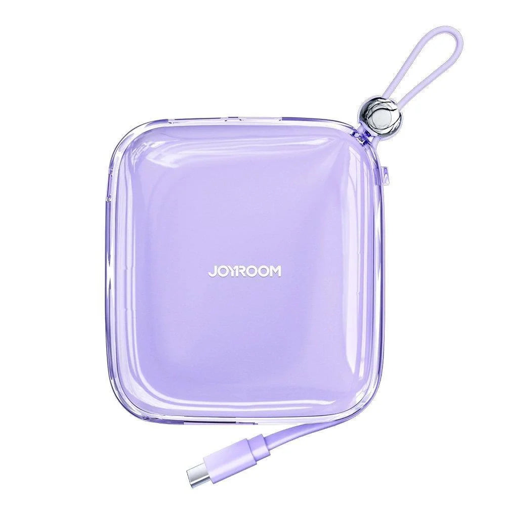 Baterie Externa Joyroom Jelly 10000 mAh - 22.5 W USB USB-C Cablu Integrat - Purple / Lightning - 9