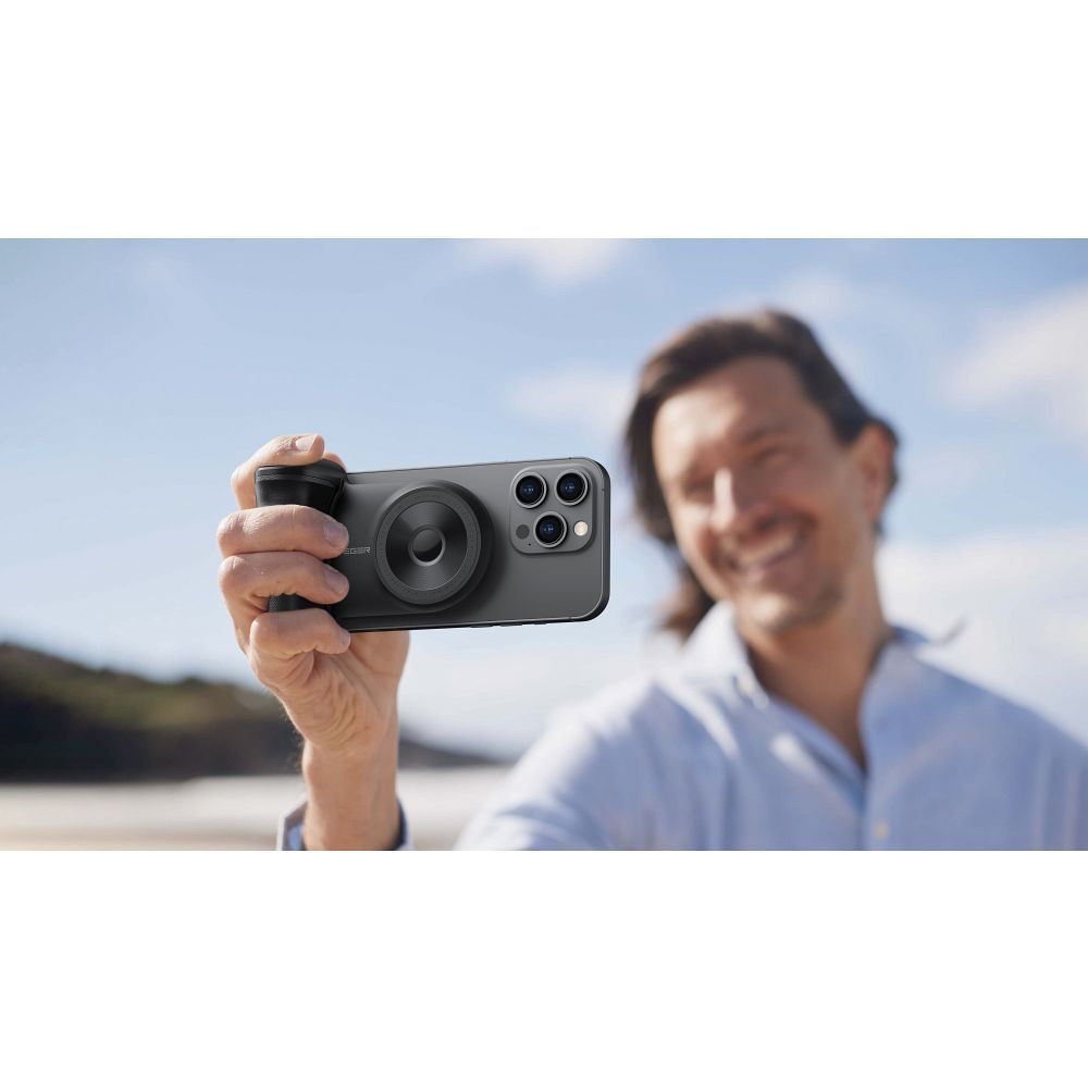 Baterie Externa Wireless MagSafe Veger SnapCam 5000 mAh - 5 W 20 PD QC 3.0 Maner cu Buton pentru Poze - Black - W0569 - 6970453558363 - 3