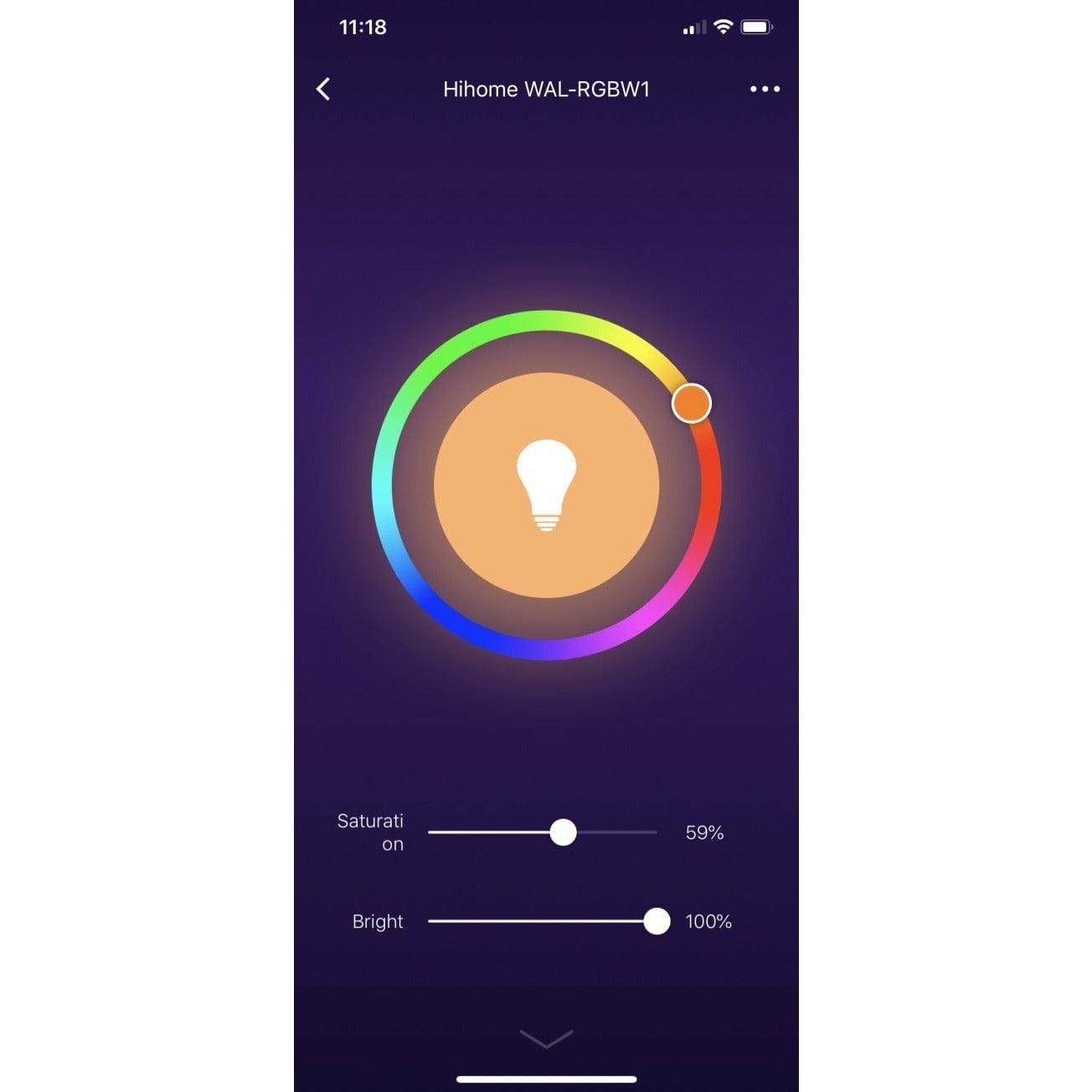 Bec Smart Hihome E27 RGB & White - 10W 800/300 lm 2700K-16 mil. culori Reglabil APP Alexa Google Assistant Timer WiFi - WAL-RGBW1-1