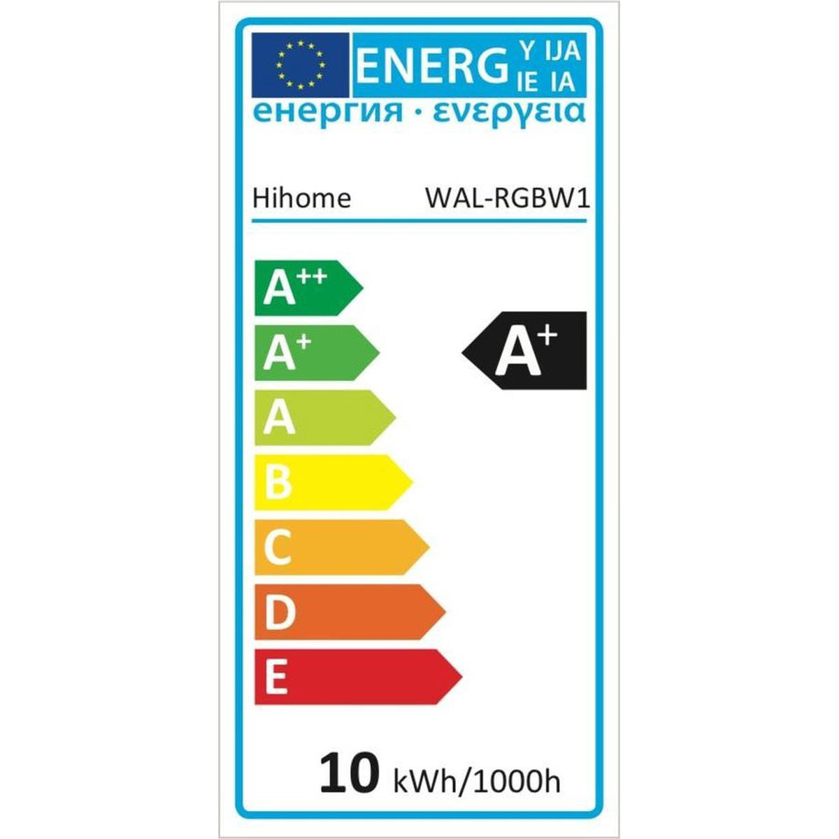 Bec Smart Hihome E27 RGB & White - 10W 800/300 lm 2700K-16 mil. culori Reglabil APP Alexa Google Assistant Timer WiFi - WAL-RGBW1-1