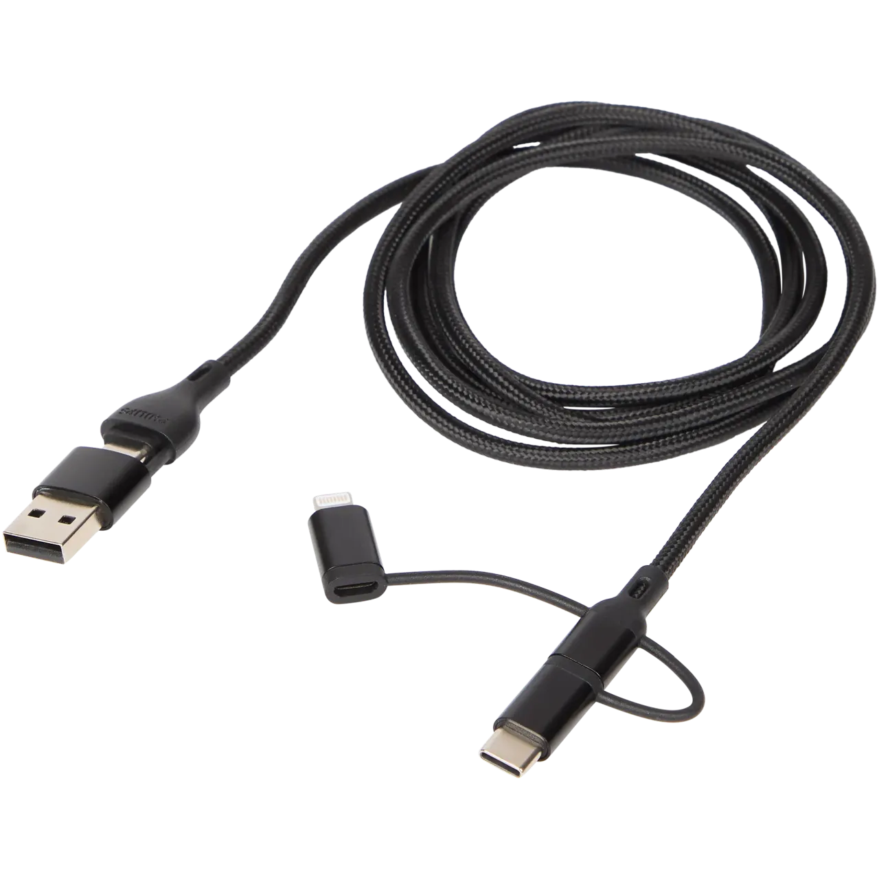 Cablu Incarcare & Date 6-in-1 Philips USB / USB-C la / Lightning / Micro-USB 1.5m Nylon Brodat - DLC1042T/10 - 4895229168725 - 2