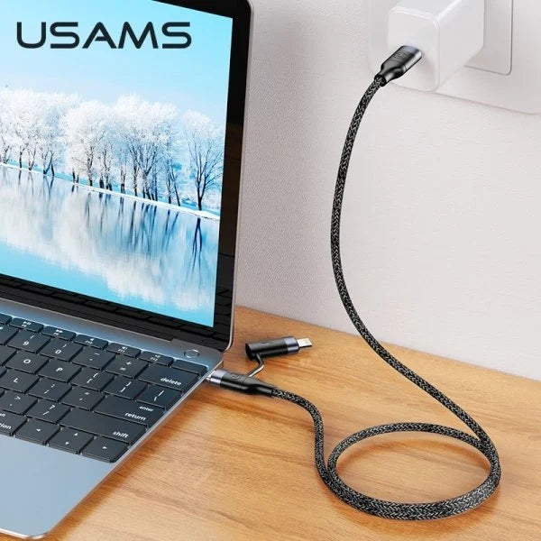 Cablu Incarcare & Date USB-C la / Lightning USAMS - 1.2m 60W Power Delivery - SJ403USB01 - 6958444984582 - 3
