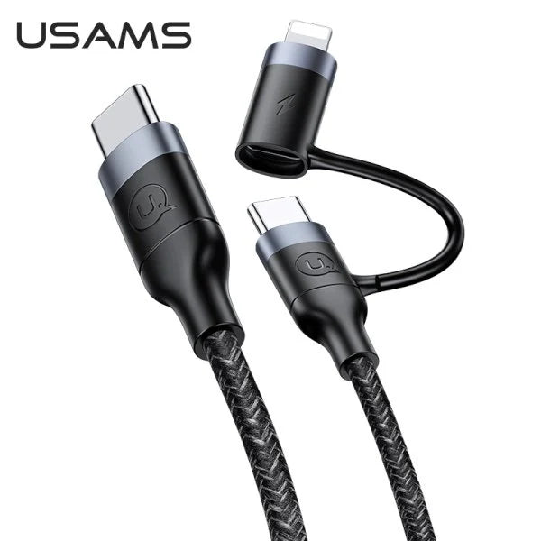 Cablu Incarcare & Date USB-C la / Lightning USAMS - 1.2m 60W Power Delivery - SJ403USB01 - 6958444984582 - 1