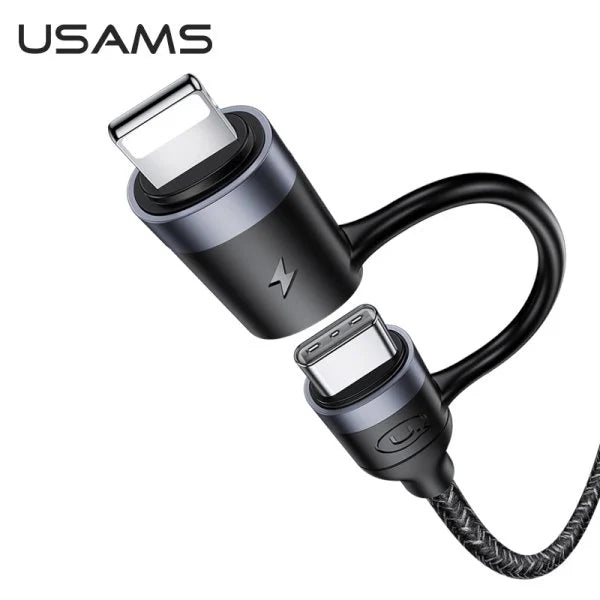 Cablu Incarcare & Date USB-C la / Lightning USAMS - 1.2m 60W Power Delivery - SJ403USB01 - 6958444984582 - 2