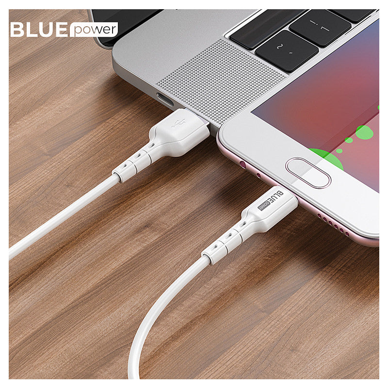 Cablu Incarcare & Date USB la Micro-USB Blue Power - 1m 18W Quick Charge 2.0/3.0 2.4A - BMDU01 - 7348008757544 - 7