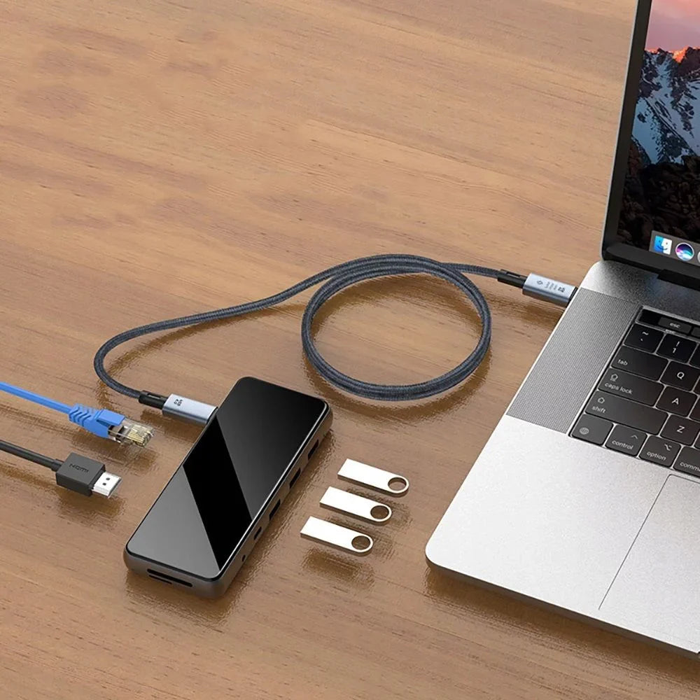 Cablu Incarcare & Date USB la USB-C 4.0 Tech-Protect UltraBoost Max - 240 W 5A Power Delivery 40Gb/s 4K/120Hz 8K/60Hz Aluminiu - YJ-0048