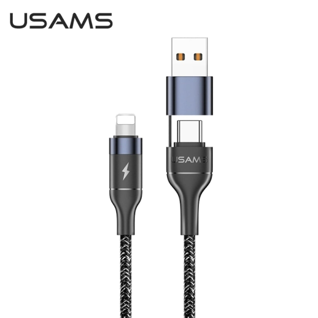 Cablu Incarcare & Date USB / USB-C la Lightning USAMS - 1.2m 30W Power Delivery - SJ404USB01 - 6958444984605 - 1