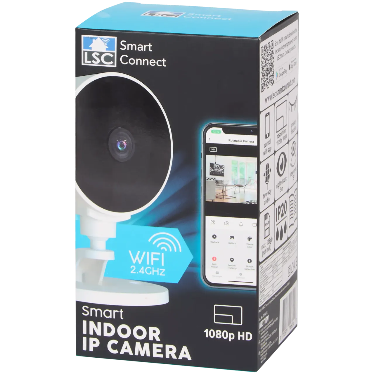 Camera Video Smart Supraveghere Interior LSC - 1080p WiFi Control App Night Vision Privacy - 8712879166016 - 2