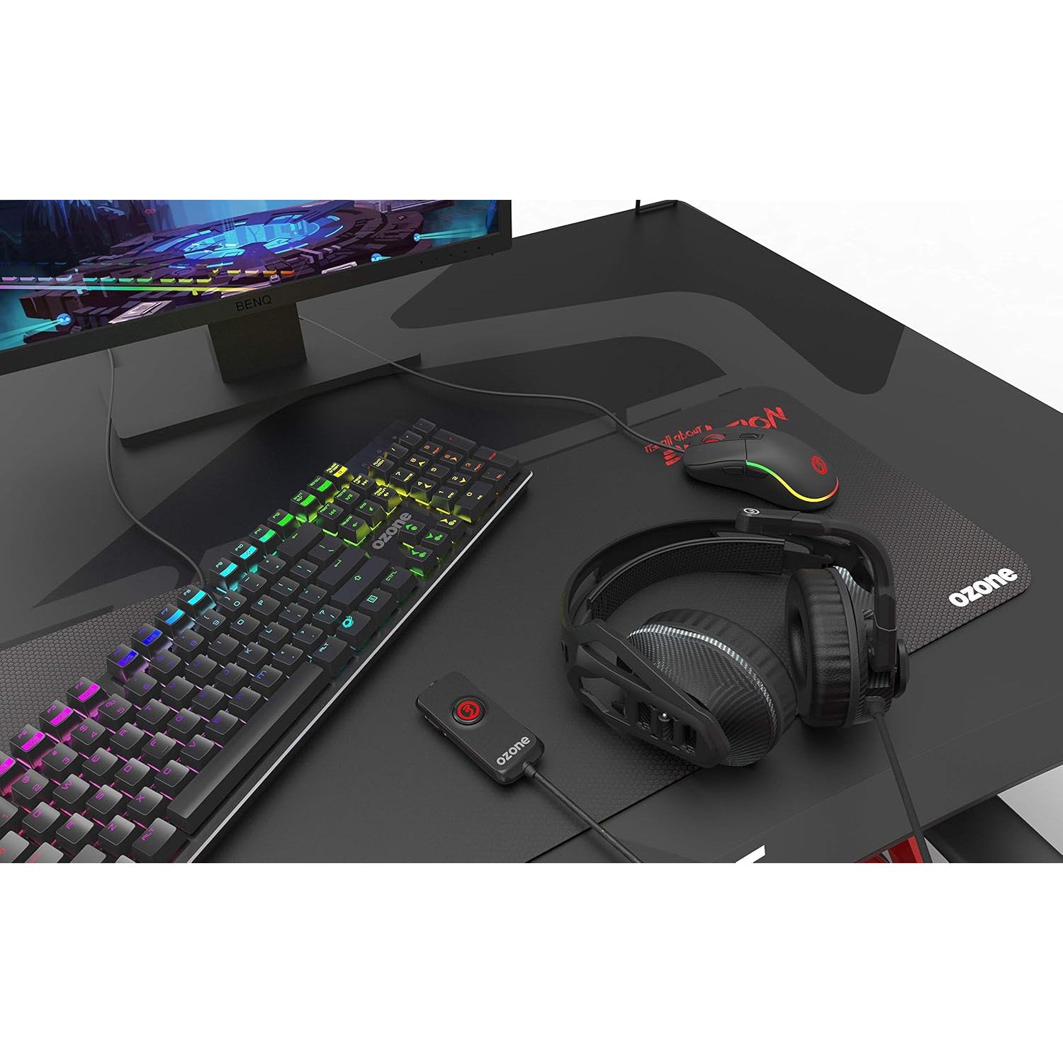 Casti Gaming On-Ear cu fir Ozone Nuke Pro 7.1 - 3.5 mm Sound Card Drivere 50 Microfon Rabatabil - OZNUKEPRO - 8436532168512 - 7