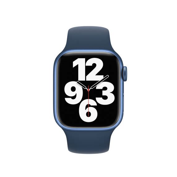 Curea Originala Sport Apple Watch MKUE3ZM/A - S/M & M/L 41/40/38 mm Abyss Blue Resigilat - 194252626696 - 2