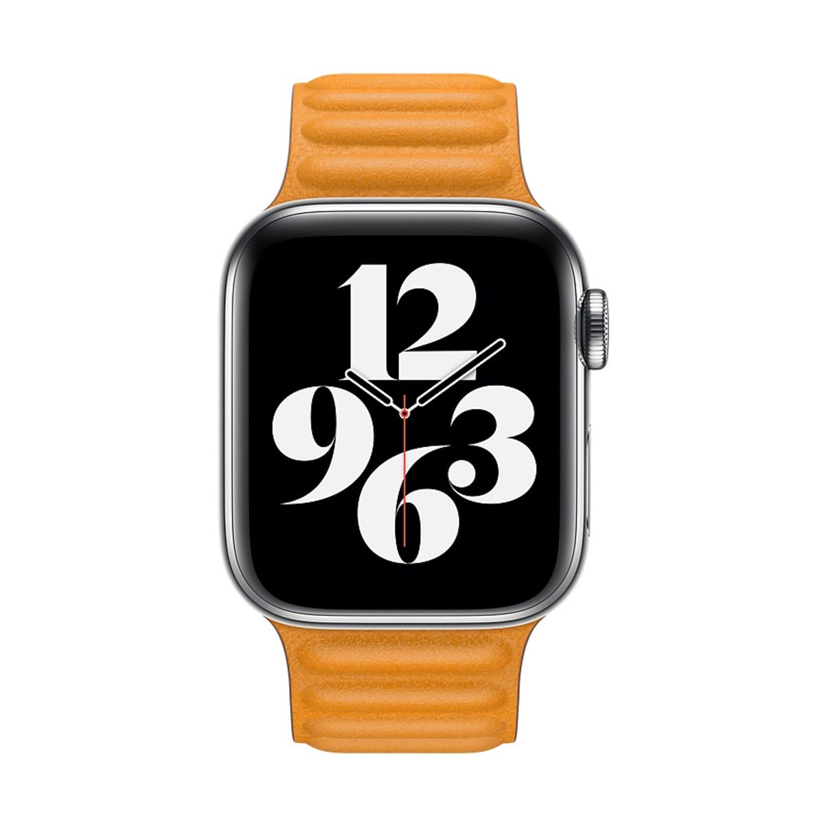 Curea Piele Naturala Link Apple Watch 41/40/38 mm M/L California Poppy - MY9E2AM/A Originala - 190199718197 - 3