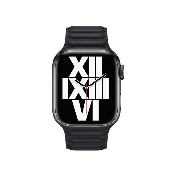 Curea Piele Naturala Link Apple Watch 41/40/38 mm S/M Midnight - ML7R3ZM/A Originala Resigilat - ML7R3ZM/A-C - 194252645758 - 3