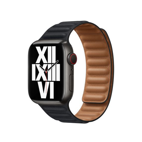 Curea Piele Naturala Link Apple Watch 41/40/38 mm S/M Midnight - ML7R3ZM/A Originala Resigilat - ML7R3ZM/A-C - 194252645758 - 2