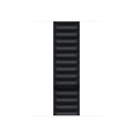 Curea Piele Naturala Link Apple Watch 45/44/42 mm, M/L, Midnight - ML823ZM/A, Originala, Resigilat