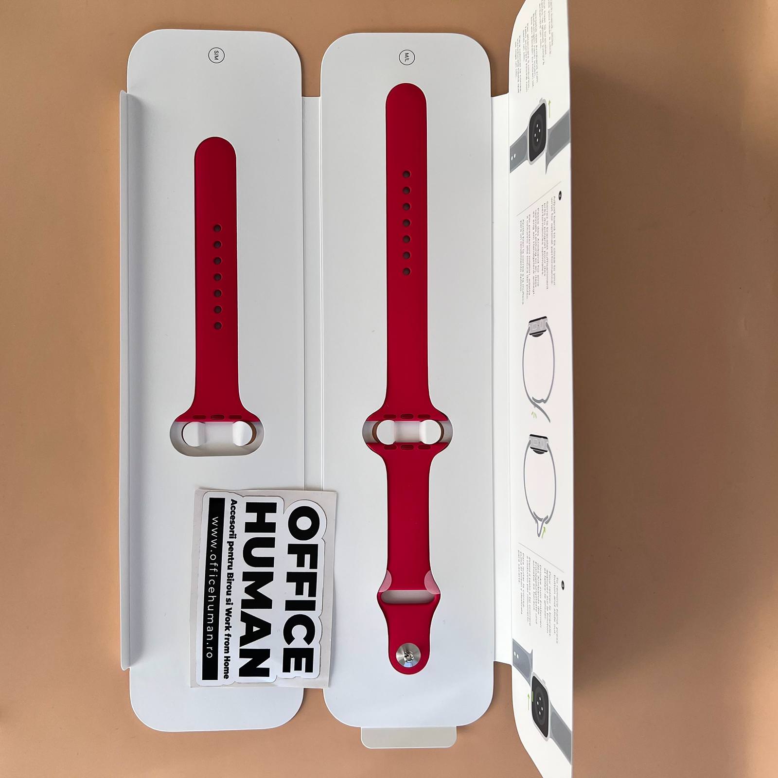 Curea Sport Apple Watch S/M & M/L 49/46/45/44 mm Red - MP7J3ZM/A Originala Resigilat - 194253286387 - 7