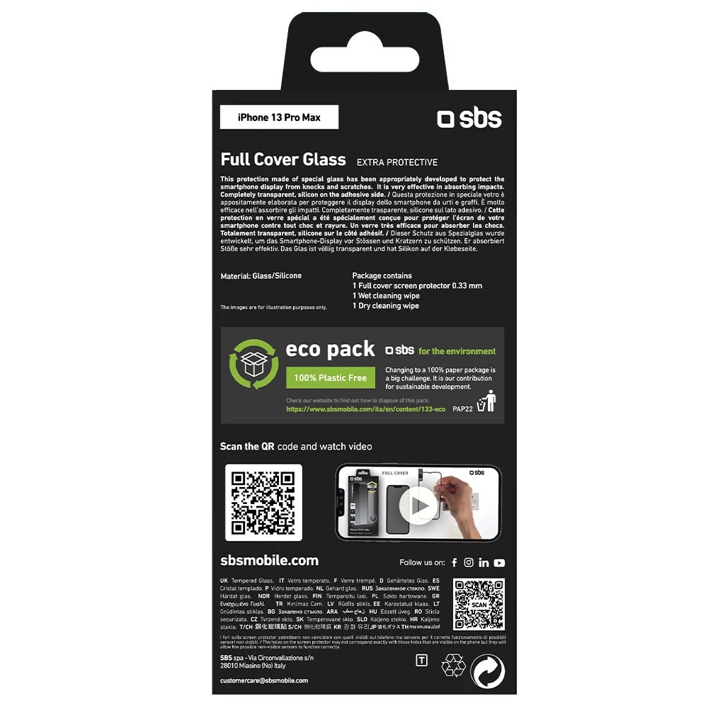 Folie Sticla Securizata Ecran SBS Full Cover Glass pt. iPhone 13 Pro Max Rezistenta High Protectie Zgarieturi - TESCRFCIP1367K