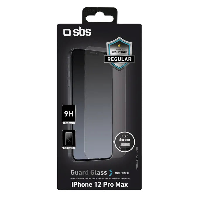 Folie Sticla Securizata Ecran SBS Guard Glass pt. iPhone 12 Pro Max Antishock Protectie Zgarieturi - TESCRGLIP12PM - 8018417309861 - 1