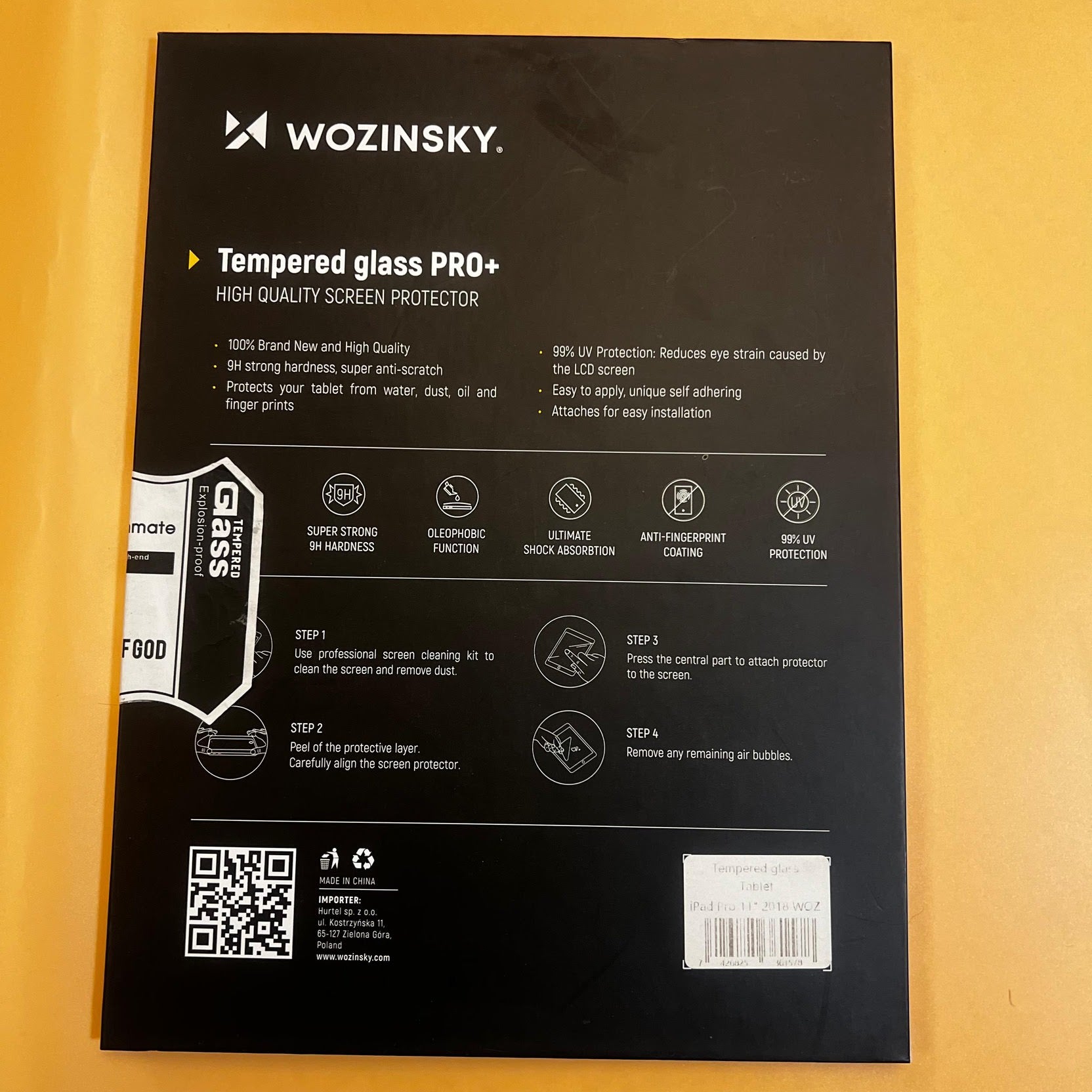 Folie Sticla Securizata Wozinsky 9H Ecran pt. iPad Pro 11 (2022/2021/2020/2018) Resigilat - 46208 - 7426825361578 - 3