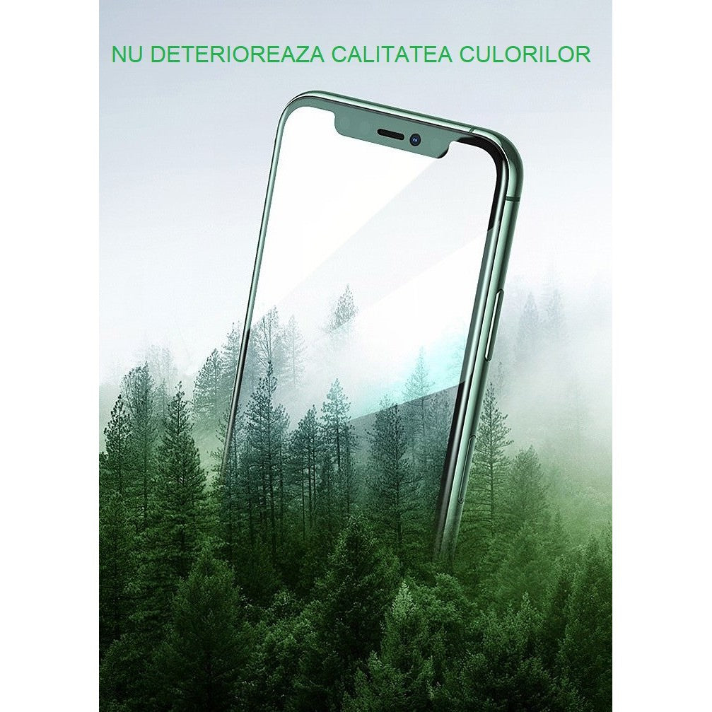 Folie Sticla Temperata Securizata cu Protectie Lumina Albastra pt. Ecran iPhone Seria 15 - 127472 - 6426485477252 - 4