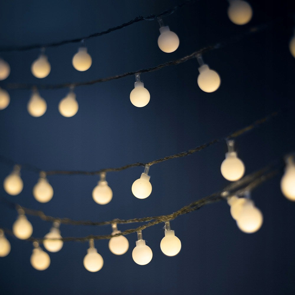 Ghirlanda Instalatie Alb Cald 5m Forever Light - Frosted Balls 30 Lumini 230V 8 Moduri - 5900495963017 - 3