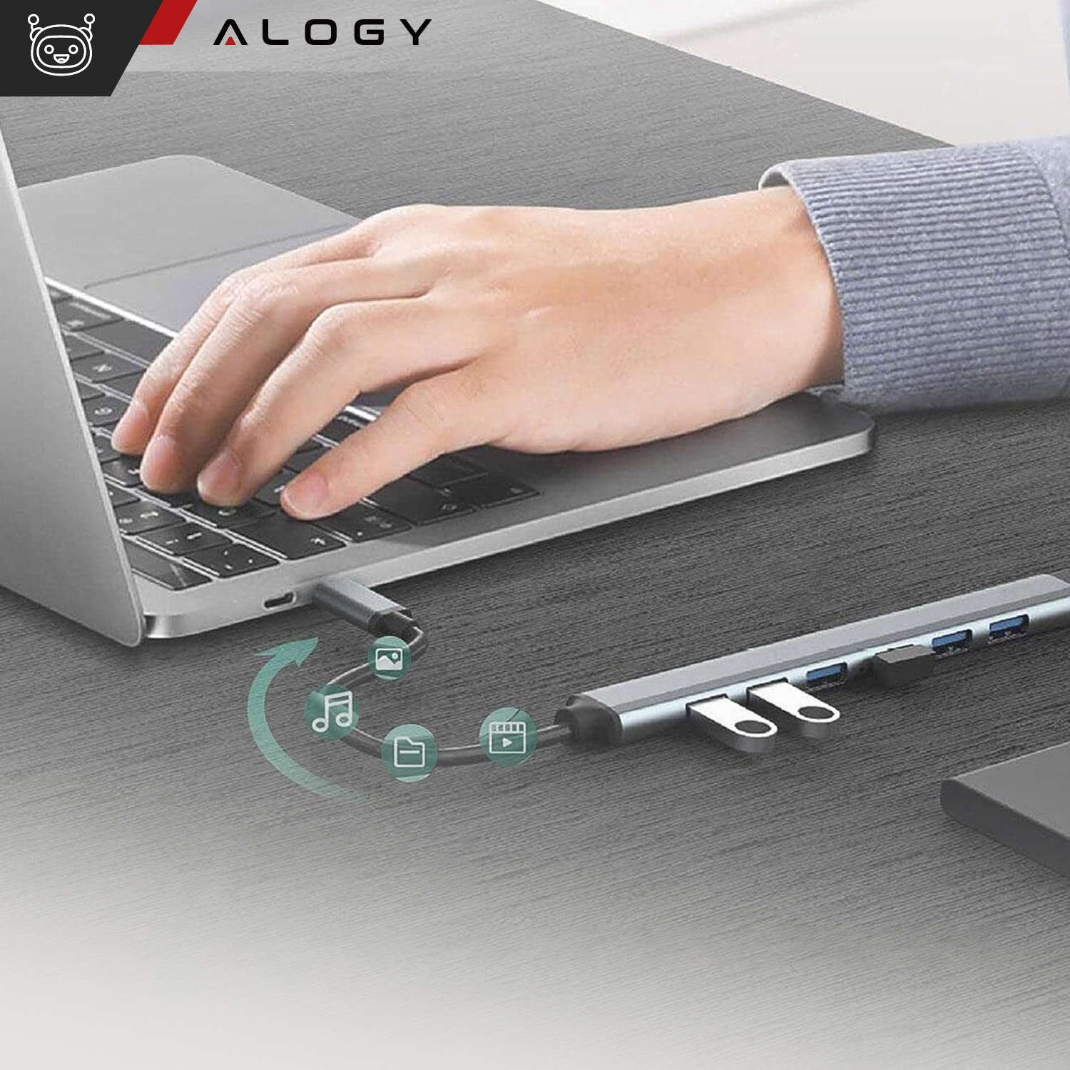 Hub Adaptor Alogy 1 x USB 3.0 5GB/s 6 2.0 - 5905601809654
